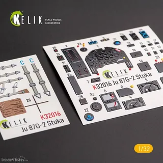 Kelik K32016 - Junkers Ju 87 D/G Stuka - Interior 3D Decal for Trumpeter kit