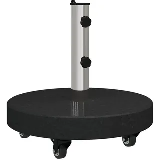 vidaXL Schirmständer für Ø38/48mm Stangen - Schwarzer Granit, 30 kg, rund
