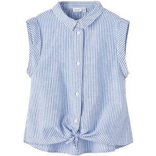 NAME IT Bluse 'Femma' - Blau,Weiß - 146/152