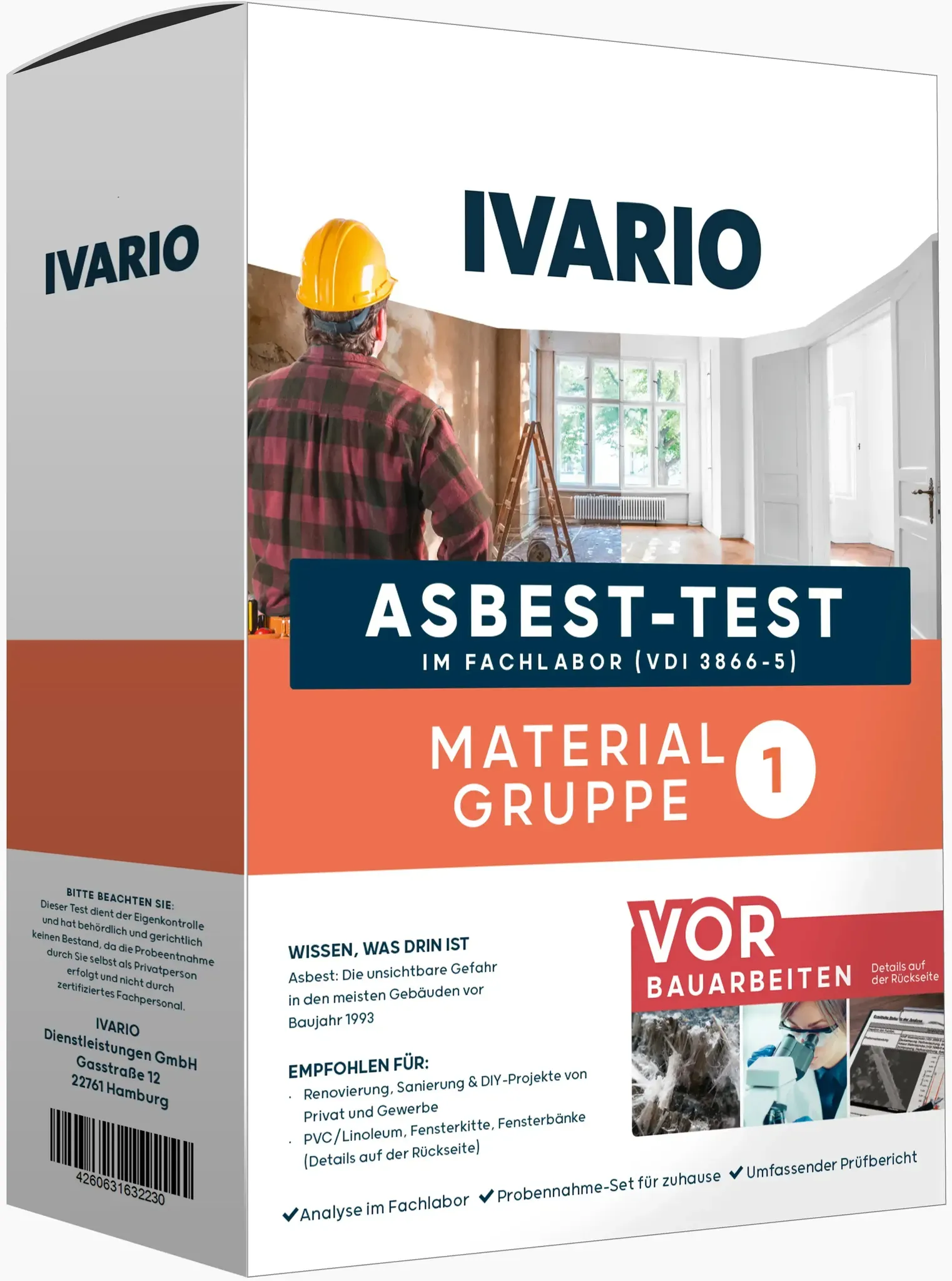 Asbest-Test Materialgruppe 1 - Express (3-5 Werktage) / inkl. KMF
