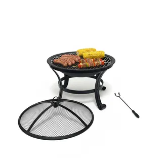Relaxdays Feuerschale Ø 55 cm Schwarz