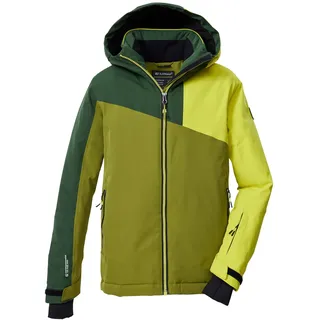 KILLTEC »KSW 192 BYS SKI JCKT« Wind- und wasserdichte Kinder Skijacke mit verstellbarer Kapuze Killtec khaki /dunkel waldgrün / lime (00719) 152