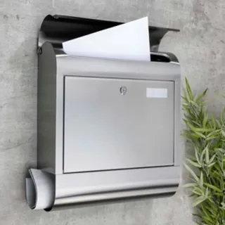 Da-Lite Edelstahl Briefkasten mit Zeitungsfach (60180)