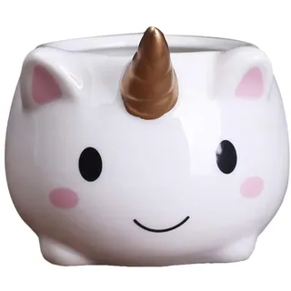 Yardwe Einhorn Vase Einhorn Blumentopf Einhorn Sukkulenten Pflanzgef??e Niedlichen Einhorn Blument? Mini Beh?lter für zu Hause 1 Einhorn Pflanzer Topf Einhorn Blumentopf