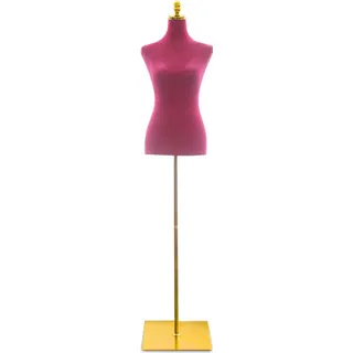 BITUXX Design Schneiderpuppe Schaufensterpuppe Torso Angezogen Mannequin Büste (Pink)