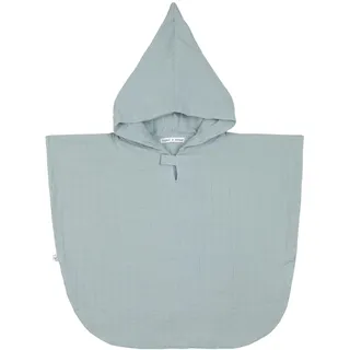 LÄSSIG Kinder Badeponcho aus Musselin mit Kapuze/Muslin Poncho Powder Blue
