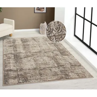 MY HOME Teppich MY HOME "Selin" Gr. 6, braun, B:200cm H:9mm L:300cm, Kunstfaser, Teppiche, dezenter Glanz, Schrumpf-Garn-Effekt, im Vintage-Look, dichte Qualität