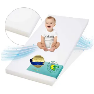 Babymatratze Kindermatratze aus PUR-Schaum – 6 cm Matratze für Baby- & Kinderbett, Best for Home, 6 cm hoch weiß