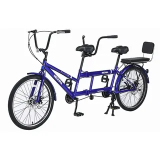 Kcolic Klappbare Tandemfahrräder Beach Cruiser Fahrrad Für Erwachsene, Tandemfahrrad Mit 24 Zoll Rädern, Verstellbares Tandemfahrrad Cruiser Fahrrad A,24in