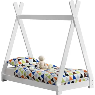 [en.casa] Hausbett Onejda 70 x 140 cm Weiß
