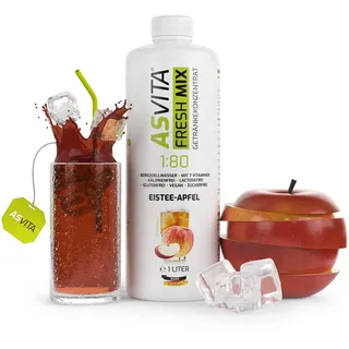 (8,99 EUR/l) ASVita Fresh Mix 1:80 - 1L Getränkekonzentrat - Eistee-Apfel