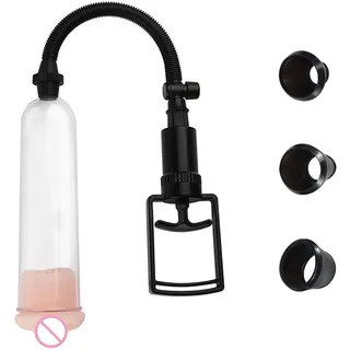 Penispumpe Penis Pumpe Männer Sexspielzeug Vakuumpumpe Cock Trainer Manuelle Mann Penispumpe mit 3 Strohhülsen Penis Erektion Enlargement Extension Pump Masturbiere Sex Toys fur Paar (Full set)