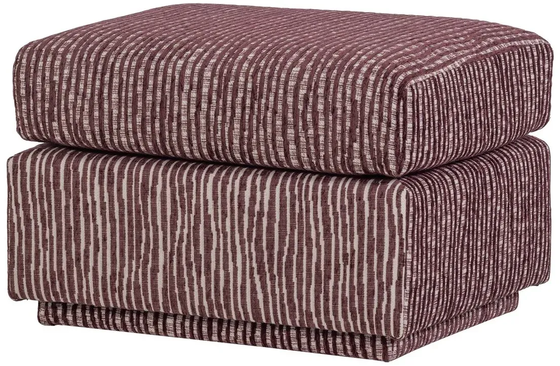 Polsterhocker Lou - Kite-Musterstoff Bordeauxrot