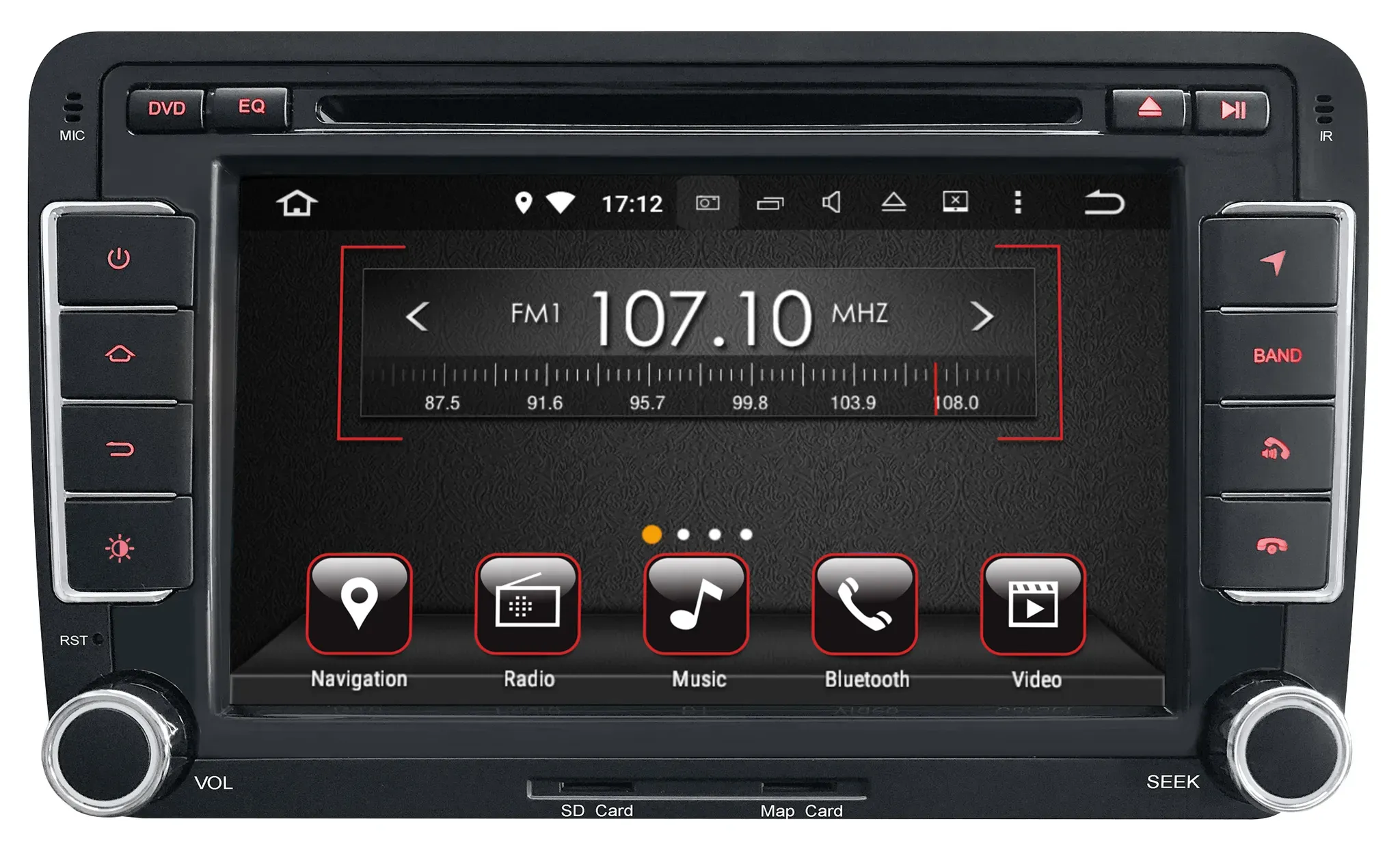 PHONOCAR Radio/Navigationssystem-Kombination Media Station 7 DVD Android für Volkswagen vm117