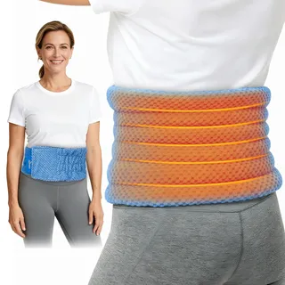 NEWGO Mikrowelle Wärme Körnerkissen für Rücken, Natürliche mit feuchter Wärme Heating Waist, Wärmegürtel Rücken Wärmekissen Körnerkissen für Krämpfe, Lendenwirbelsäule, Rückenschmerzen, Ischias