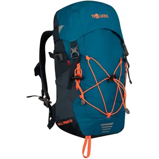 TROLLKIDS Fjell 15l Rucksack - Atlantic Blue / Dark Navy / Glow Orange - One Size