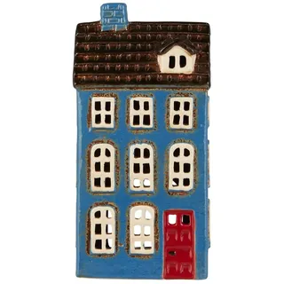 ib laursen Keramikhaus Teelicht My Home Town rote Tür, Teelichthalter