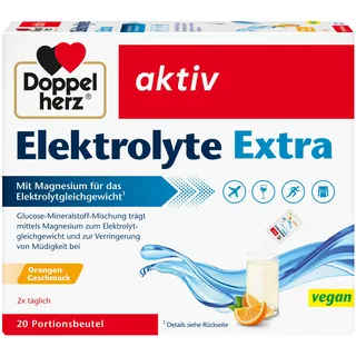 Doppelherz Elektrolyte Extra - Mit Magnesium für das Elektrolytgleichgewicht - VEGAN - 20 Portionsbeutel
