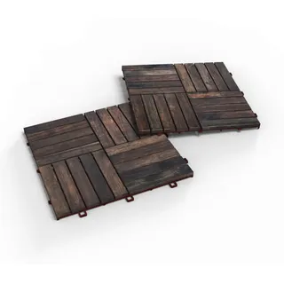 iWerk Holzfliese Akazie Espresso 30 x 30 x 1,5 cm 10 Stück
