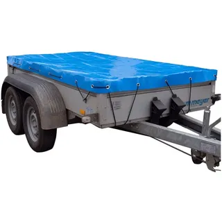 Trutzholm Anhängerplane Flachplane 257 x 133 x 10 cm hellblau mit Seil