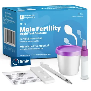 parahealth diagnostics Schnelltest für männliche Fruchtbarkeit, Spermatest 1 St