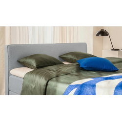BRUNO Boxspringbett Premium 200x200cm in Hellgrau | Matratzen-Härtegrad: Links H3 / Rechts H2 | mehrfach ausgezeichnet in Design & Qualität