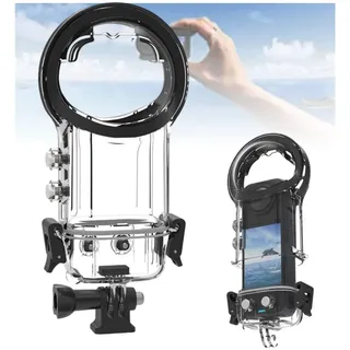 Unsichtbare Tauchtasche für Insta360 X5, wasserdichte Hülle für Insta360 X5 mit Anti-Beschlag-Blatt und Halterung, multifunktionales Action-Kamera-Zubehör, geeignet für Outdoor-Fotografie-Enthusiasten