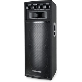 McGrey PowerDJ 2-Etagen DJ PA Lautsprecher Box 2x 30cm (12“) Subwoofer 800W (Passiv, 2-Wege System, Holzgehäuse)