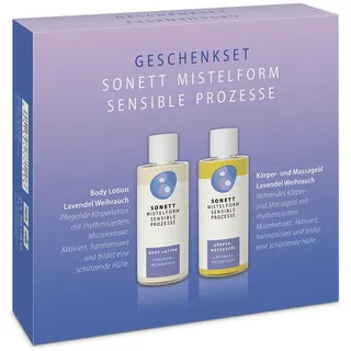 Sonett Mistelform Geschenkset – Körper- und Massageöl & Body Lotion Lavendel-Weihrauch