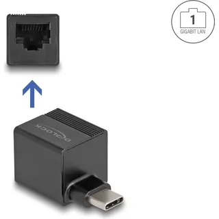 DeLock USB 2.0 Adapter [1x USB-C® Stecker - 1x LAN (10/100/1000MBit/s)] 66462