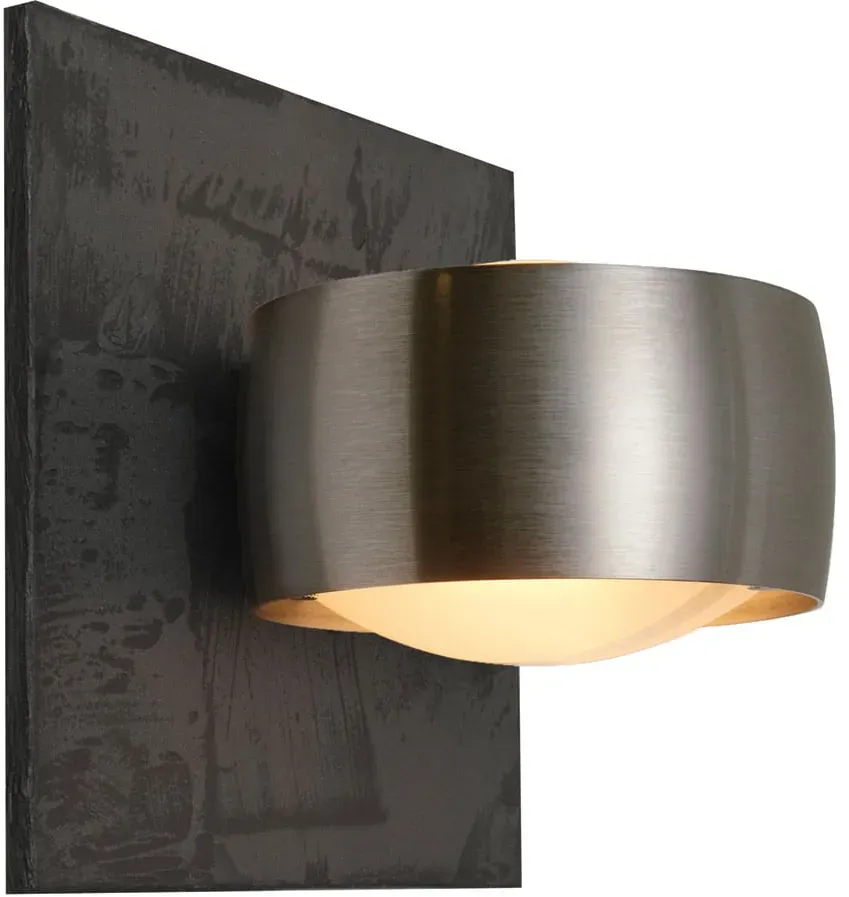 Oligo Grace Unlimited LED Wandleuchte (Glasplatte Schieferstruktur, aluminium ge... Glasplatte Schieferstruktur | aluminium gebürstet