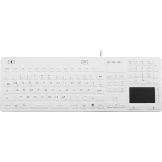 Renkforce iM-IKB110-WH Tastatur Renkforce Weiß Spritzwassergeschützt, Staubgeschützt, Touch-Oberfläche