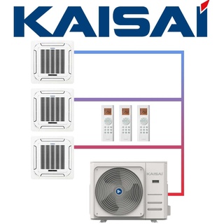 SET KAISAI KOMPAKT 10,6 kW mit 3 Deckenkassetten
