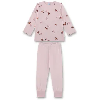 Sanetta Mädchen Schlafanzug - lang, Kids, Pyjama, Baumwolle, Motiv Rosa 140
