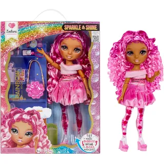Rainbow High Sparkle & Shine Doll - Leilani - 28 cm Modepuppe mit Pinkfarbenem Haar und Magischen Zauberblasen in den Beinen, Farbe, zum Stylen + Spielen, Sammlerstück, Für Kinder von 4 bis 12 Jahren
