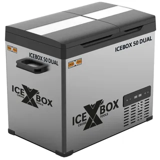 T.I.P. CROSS TOOLS Dualzone Kühlbox 39 Liter - Kompressor-Gefrierbox, bis -20°C, App-Steuerung, ICEBOX 50 DUAL,
