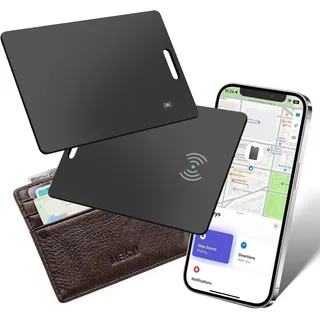 Glitfix Slim Smart Wallet Tracker Card kompatibel mit APP-LE Find My (nur iOS), Bluetooth Tracker Kabellos wiederaufladbarer, IP68 Wasserdicht, SmartTag Tracker Karte für Wallet, Reisepässe, Gepäck