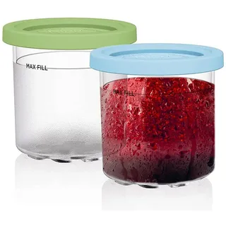 yybng Eiscreme Behälter Für Ninja Creami, 4 Pack Auslaufsichere Eiscreme Pints Und Deckel, Eiscreme-Pints Mit Deckel, Für Serien NC301, NC300, NC299AMZ, CN305A, CN301CO