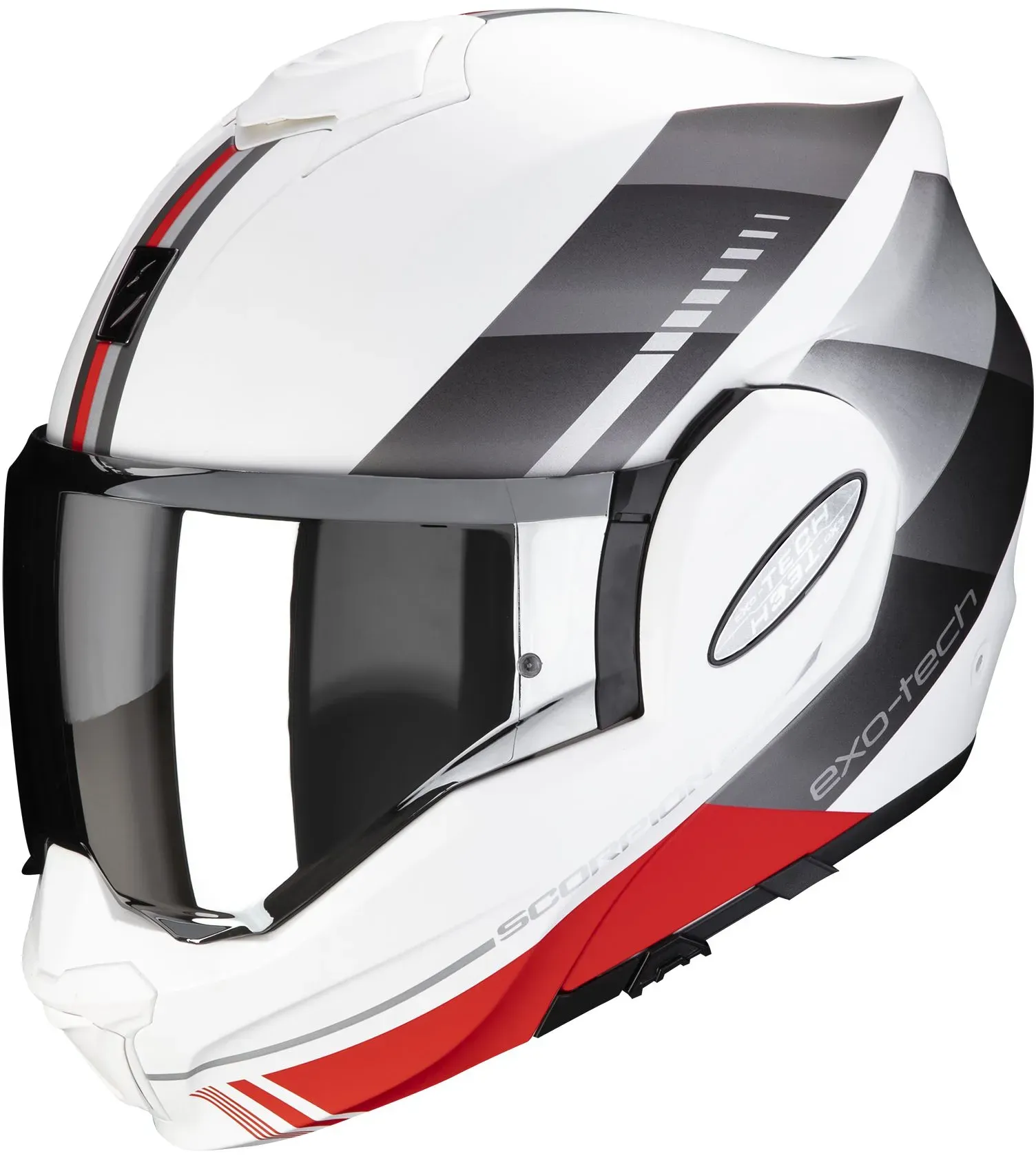 Scorpion EXO-Tech Evo Genre Klapphelm - matt-weiss-silber-rot - XS (53/54)