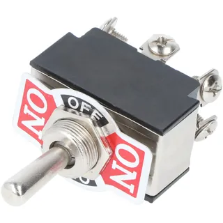 goobay Kippschalter Miniatur, 2x EIN – AUS – EIN, 6 Pins