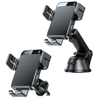 JOYROOM Handy-Halterung Wireless Charger Cockpithalter Armaturenbrett Lüftungsgitter Schwarz