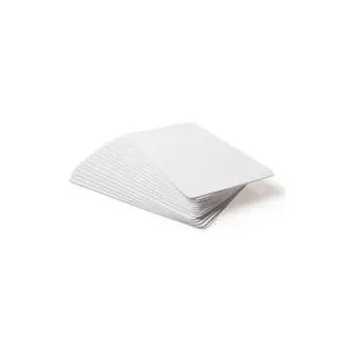 Zebra Plastikkarte Plastikkarte, ohne Magnetstreifen, 30 mil, aus PVC, geeignet für den Einsatz mit Lebensmitteln, glänzend, 500 Karten, weiß (800050-167)