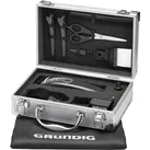Grundig MC3342 Haarschneider, Bartschneider abwaschbar Schwarz (glänzend), Silber