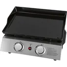 Justus Tischgrill BBQ-Plancha Gasgrill "Grilleau 2",silber,