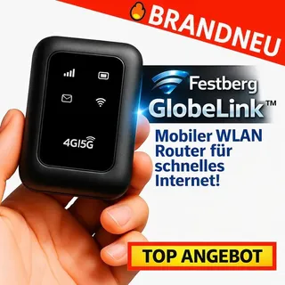 FestbergTM GlobeLink Mobiler WLAN Router WiFi Hotspot SIM Modem 4G 5G 300Mbps