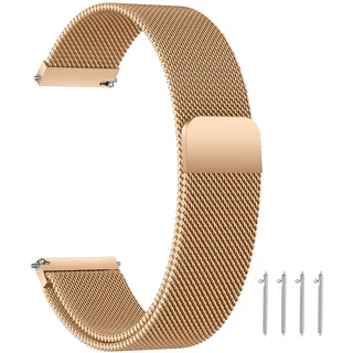 LYYLTX Edelstahl Mesh Uhrenarmband Metall Ersatz Armband Magnetverschluss Smartwatch Schnellverschluss Watch Uhren Ersatzband Für Damen Herren 14mm 16mm18mm 20mm 22mm 24mm - 16mm