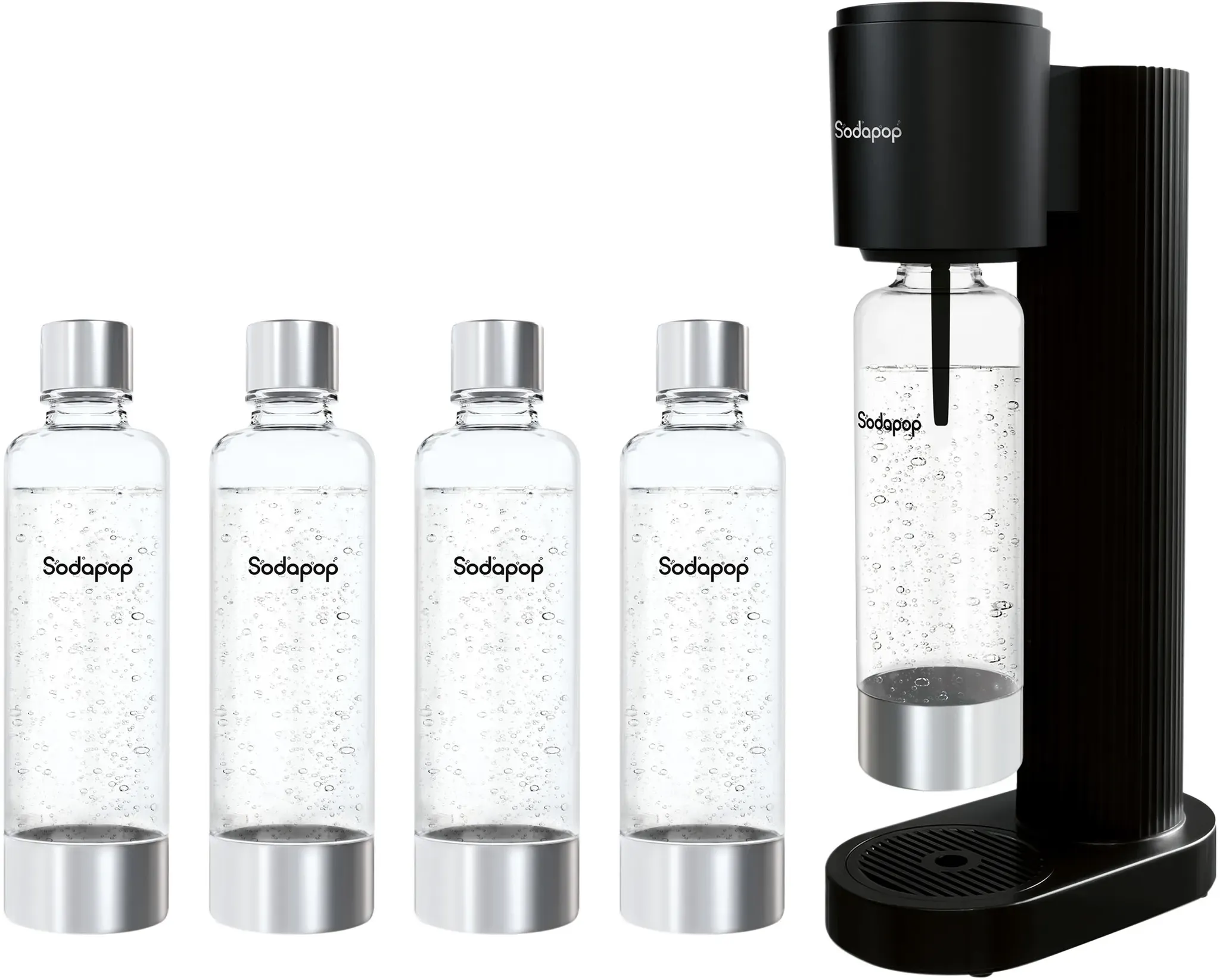 Sodapop Wassersprudler Cooper Pro, inkl. 5 Flaschen, schwarz