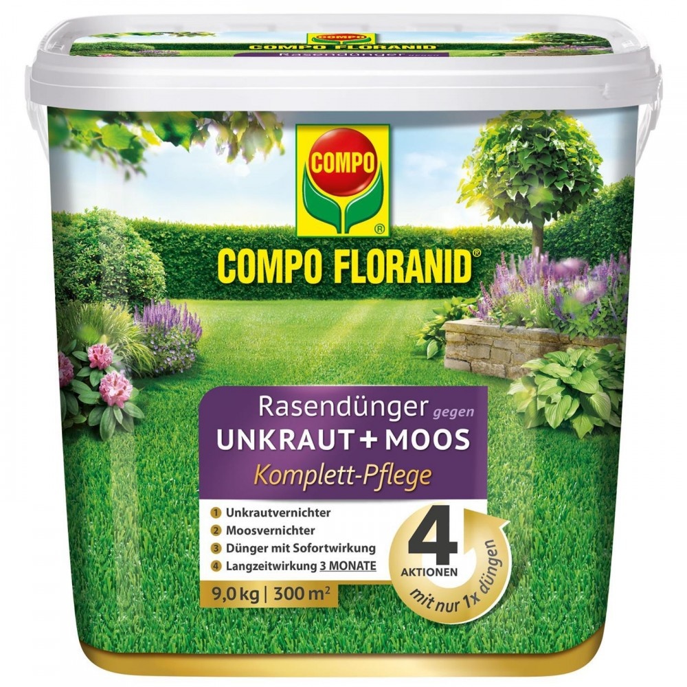 Bild Floranid Rasendünger Unkraut + Moos 9 kg