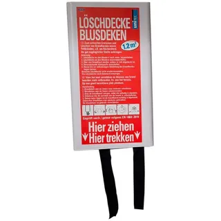 Buri Feuerlöschdecke Löschdecke, Feuerschutzdecke, Notfall-Überlebens-Sicherheitsabdeckung für Küche, Fiberglasdecke, 110 x 110 cm (1,2m2)