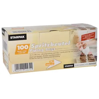 Papstar Spritzbeutel 0,4 l 30,5 cm x 16,2 cm transparent